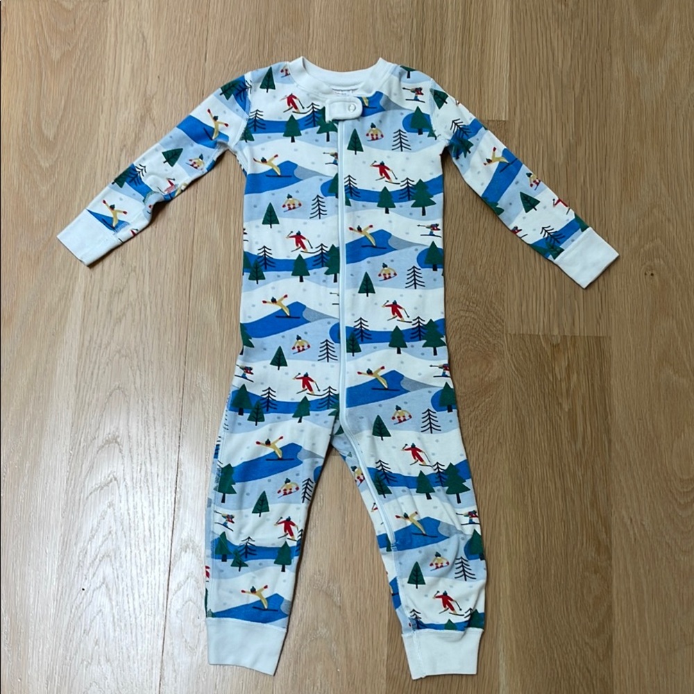 Hanna Andersson Blue and White Kids Pajamas